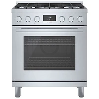 Bosch 30" 3.7 Cu. Ft. True Convection 5-Burner Freestanding Gas Range (HGS8055UC) - Stainless