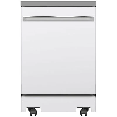 GE 23.62" 58dB Portable Dishwasher (GPT225SGLWW) - White - Open Box - Scratch & Dent