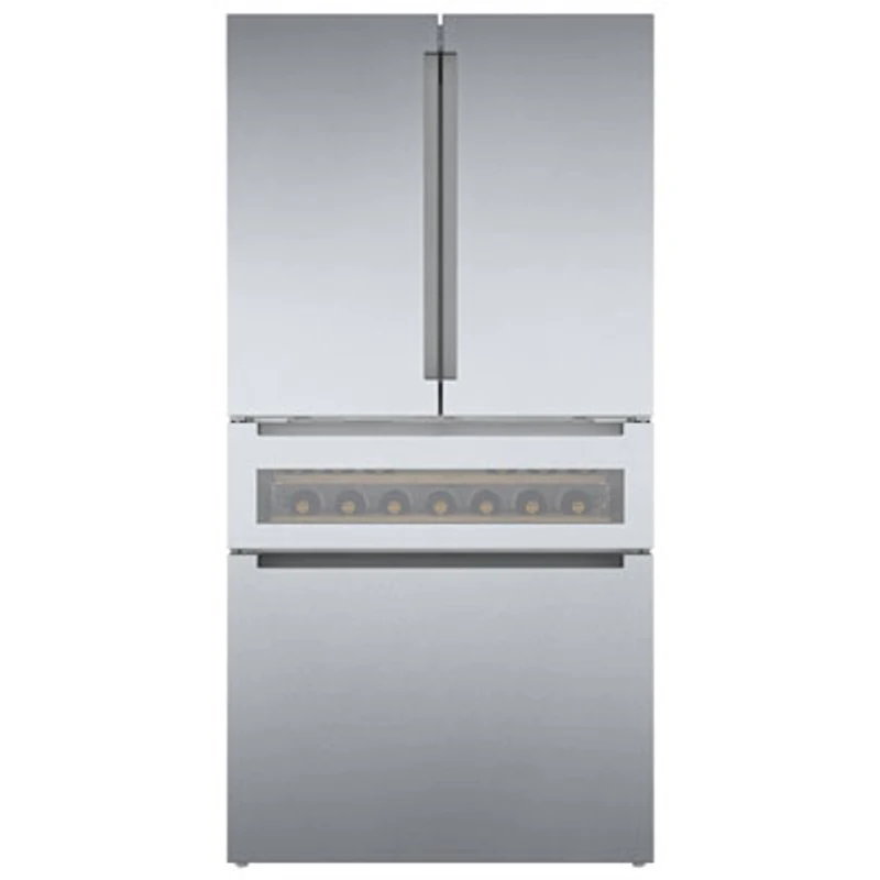 Bosch 36" 21.2 Cu. Ft. French Door Refrigerator with Ice Dispenser (B36CL81ENG) - Stainless Steel