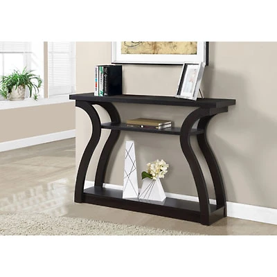 Monarch Modern Rectangular Console Table with 3-Tier