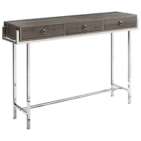 Monarch Modern Rectangular Three-Drawer Console Accent Table
