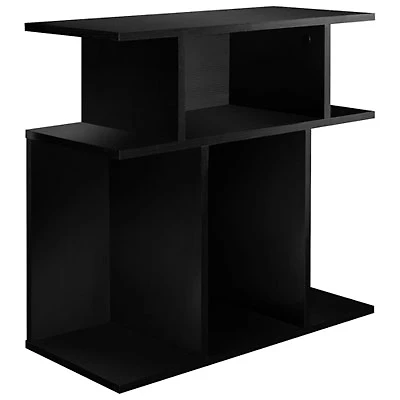 Monarch Contemporary Rectangular Side Table - Black