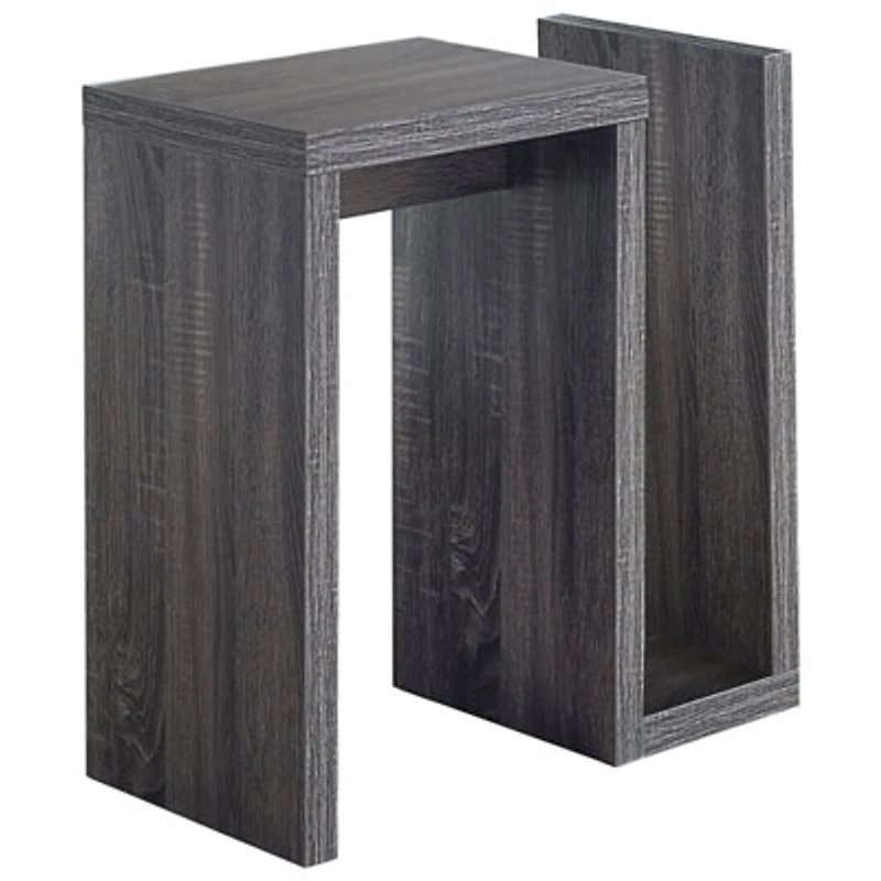Monarch Modern Rectangular Open Storage Side Accent Table