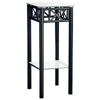 Monarch Modern Square Stand Accent Table - Black
