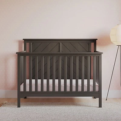 Forever Eclectic Hampton Flat Top 4-in-1 Convertible Crib - Dapper Grey