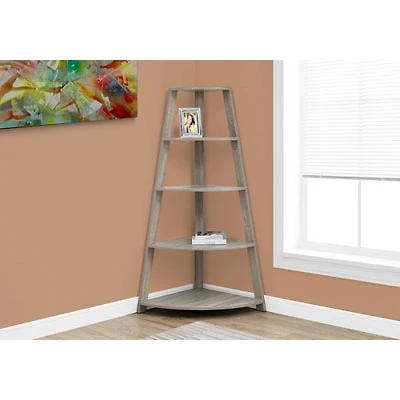 Monarch 60" 4-Shelf Corner Bookcase