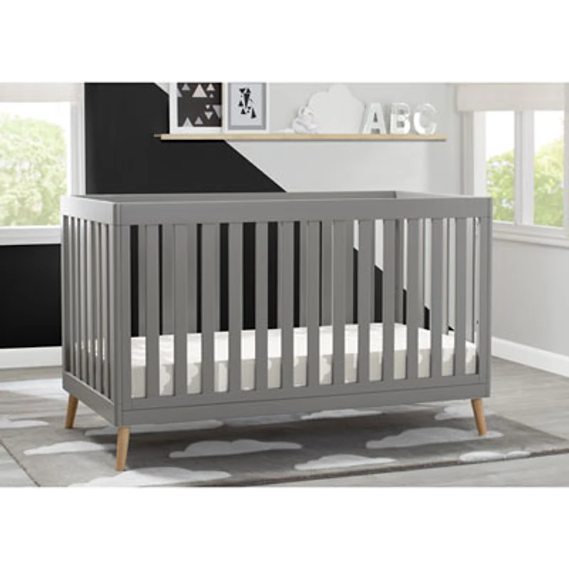 Delta Children Tucker 4-in-1 Convertible Crib - Grey