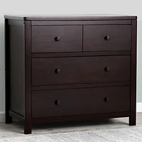 Delta Children Cambridge Modern 3-Drawer Kids Dresser - Dark Chocolate