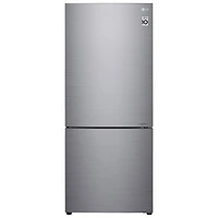 LG 28" 14.7 Cu. Ft. Counter-Depth Bottom Freezer Refrigerator (LBNC15251V) - Platinum Silver