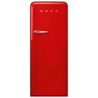 Smeg 50's 24" 9.2 Cu. Ft. All-Fridge Refrigerator (FAB28URRD3) - Red