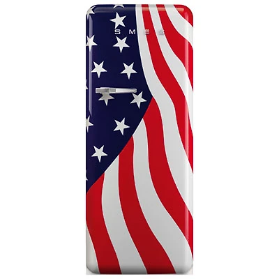 Smeg 50's 24" 9.2 Cu. Ft. All-Fridge Refrigerator (FAB28URDUS3) - US Flag