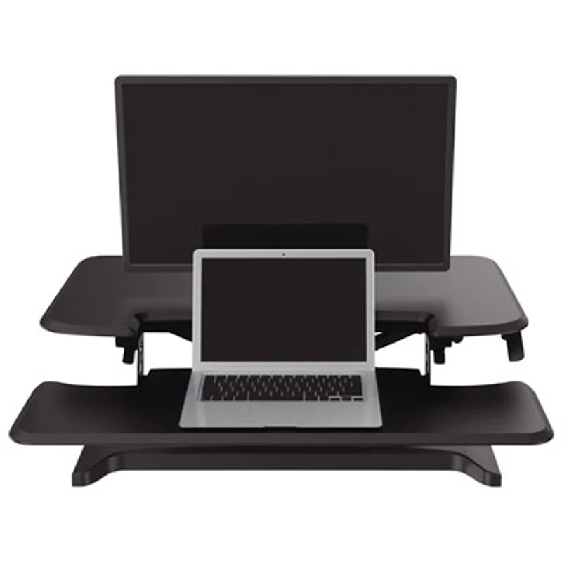 TygerClaw 35"W Ergonomic Sit-Stand Desk Riser - Black