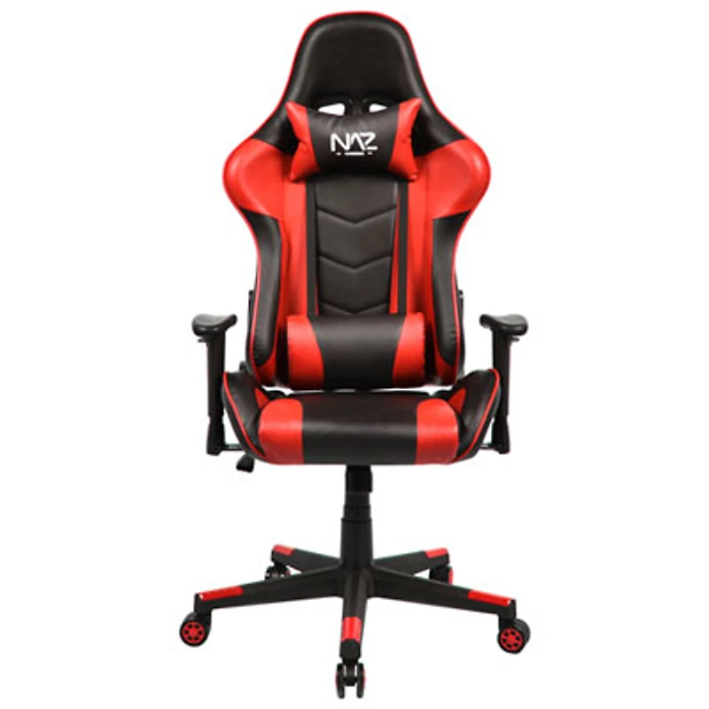 Naz Pro Ergonomic Faux Leather Gaming Chair - Red/Black