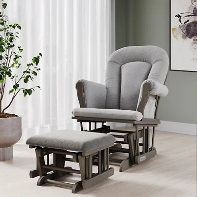 Forever Eclectic Cozy Gliders and Ottoman Set - Dapper Grey