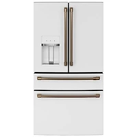 Café 36" 27.8 Cu. Ft. French Door Refrigerator w/ Water & Ice Dispenser (CVE28DP4NW2) - Matte White