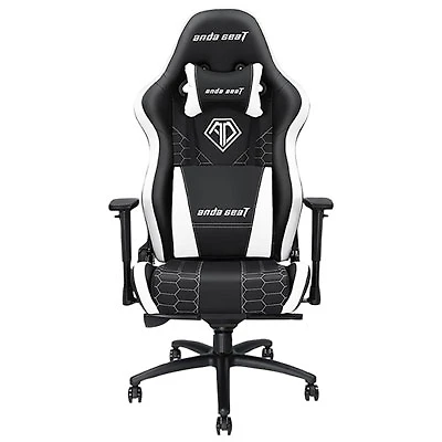 Anda Seat Spirit King Faux Leather Gaming Chair - Black/White