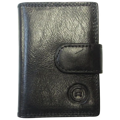 Club Rochelier Genuine Leather Jumbo Card Holder Wallet - Black