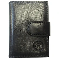 Club Rochelier Genuine Leather Jumbo Card Holder Wallet - Black