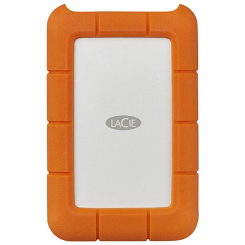 LaCie Rugged 5TB USB-C Portable External Hard Drive for PC/Mac (STFR5000800) - Orange