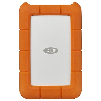LaCie Rugged 5TB USB-C Portable External Hard Drive for PC/Mac (STFR5000800) - Orange