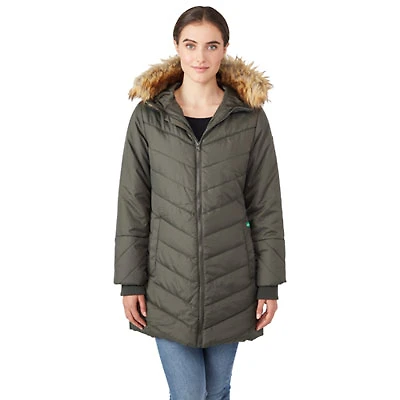 Modern Eternity Lexie Maternity Puffer Coat - Medium - Khaki