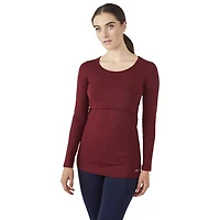 Modern Eternity Charlotte long Sleeve Nursing and Maternity Top - Small - Burgundy