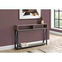 Monarch Contemporary Rectangular Console Table with 3 Shelves