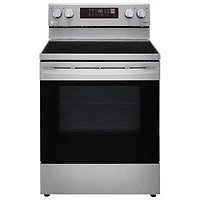 LG 30" Fan Convection Electric Air Fry Range (LREL6323S) - Stainless - Open Box - Scratch & Dent