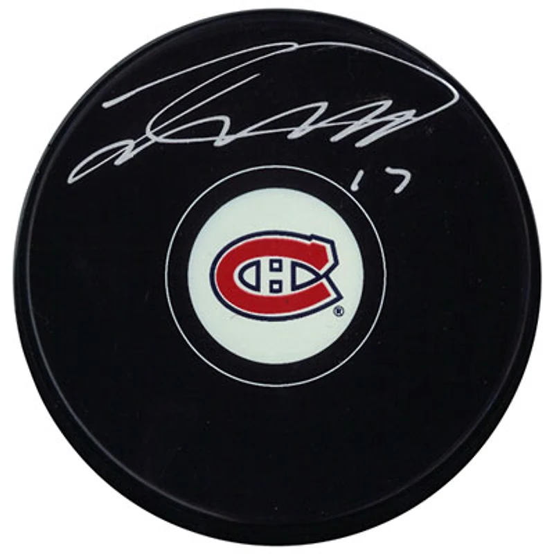 Frameworth Montreal Canadiens: Hockey Puck Signed By Josh Anderson