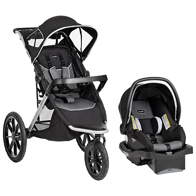 Evenflo Victory Plus Jogging Stroller with LiteMax Infant Car Seat - Black