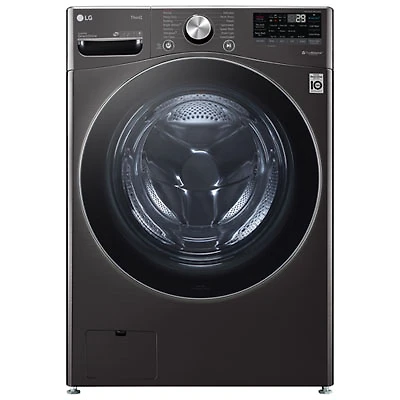 LG 5.2 Cu. Ft. High Efficiency Front Load Steam Washer (WM4100HBA) - Black Steel