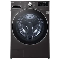 LG 5.2 Cu. Ft. High Efficiency Front Load Steam Washer (WM4100HBA) - Black Steel