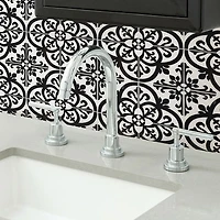 InHome Avignon Peel & Stick Backsplash Tiles - Black/White
