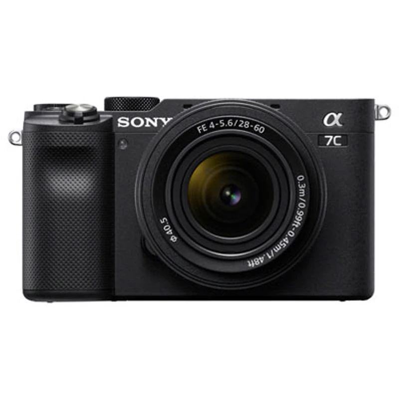 Open Box - Sony Alpha 7C Full-Frame Mirrorless Camera with 28-60mm Lens Kit - Black