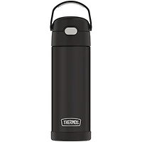Thermos FUNtainer 350ml (12 oz.) Stainless Steel Water Bottle with Pop-up Straw - Black