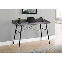 Monarch Tapered-Leg 47.25"W Computer Desk with Hutch - Dark Grey/Black