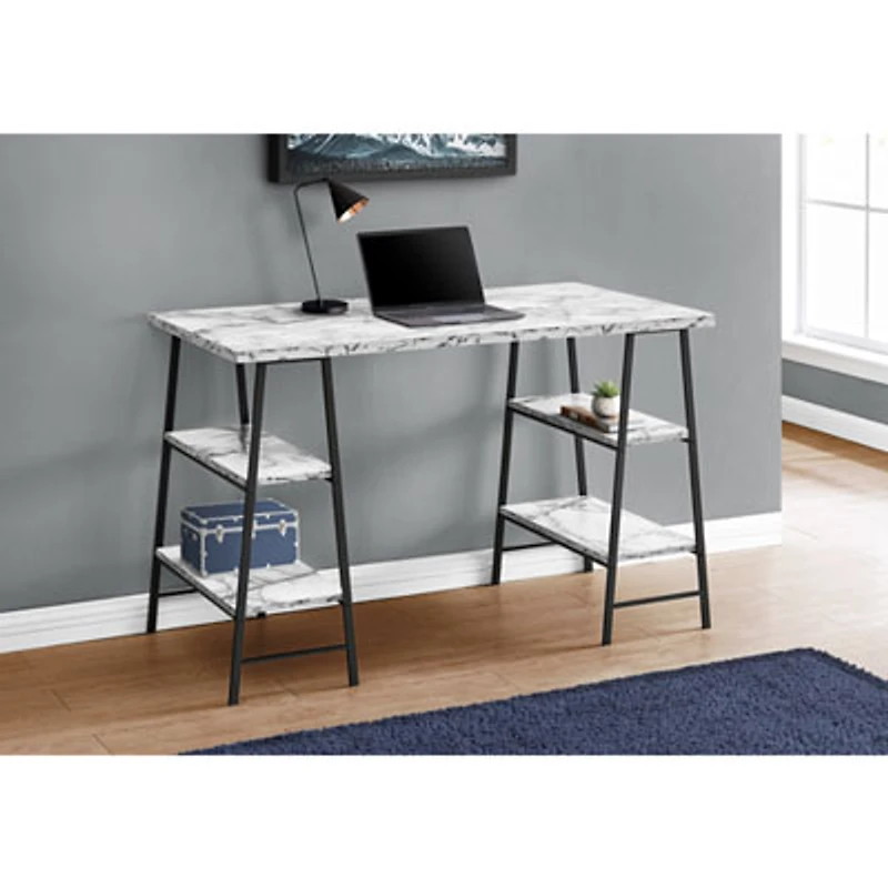 Monarch 47.25"W Computer Desk with 4 Shelves