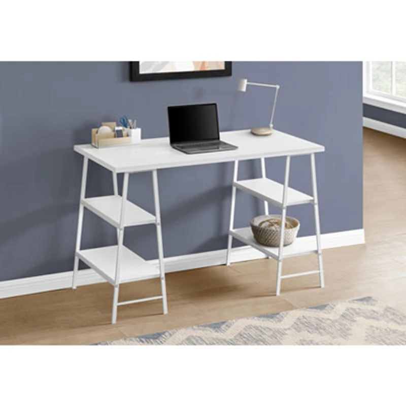 Monarch 47.25"W Computer Desk with 4 Shelves