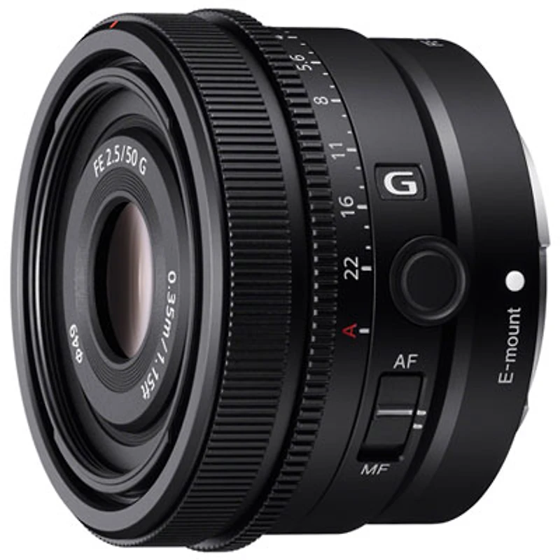 Sony FE 50mm f/2.5 AF Full-Frame Prime G Lens - Black