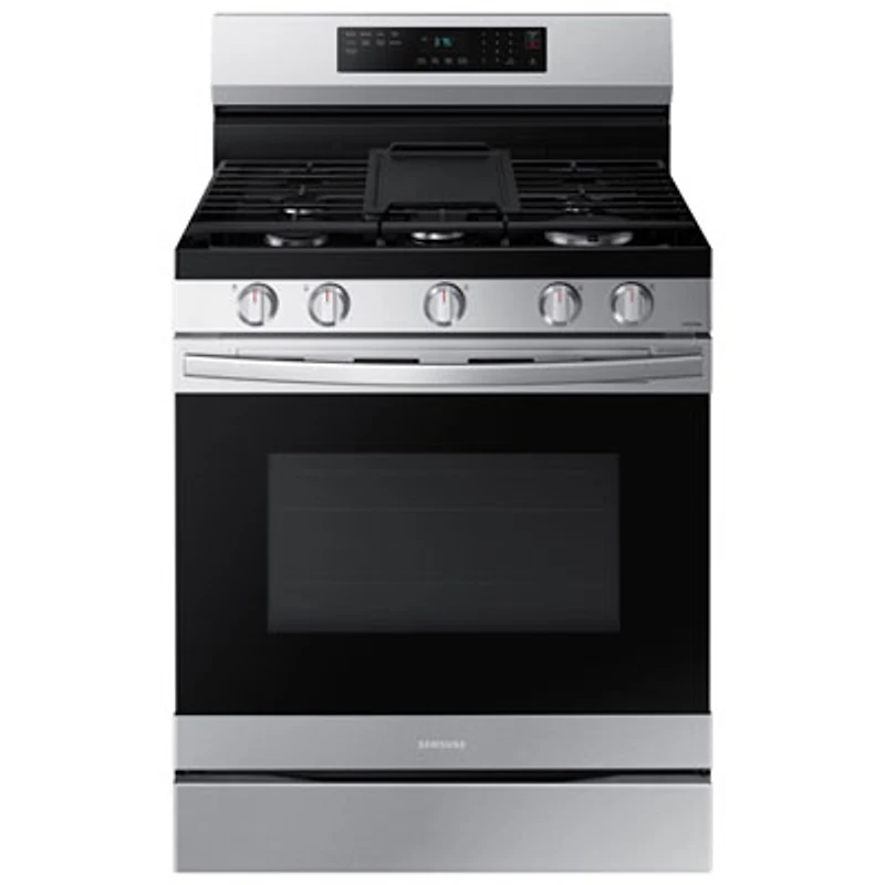 Samsung 30" 6.0 Cu. Ft. Fan Convection Freestanding Gas Air Fry Range (NX60A6511SS) - Stainless