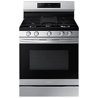 Samsung 30" 6.0 Cu. Ft. Fan Convection Freestanding Gas Air Fry Range (NX60A6511SS) - Stainless
