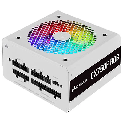 Corsair CX RGB White 750-Watt ATX Modular Power Supply