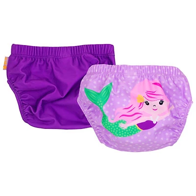 Zoocchini Knit Swim Diaper - 6 to 12 Months - Set of 2 - Mermaid