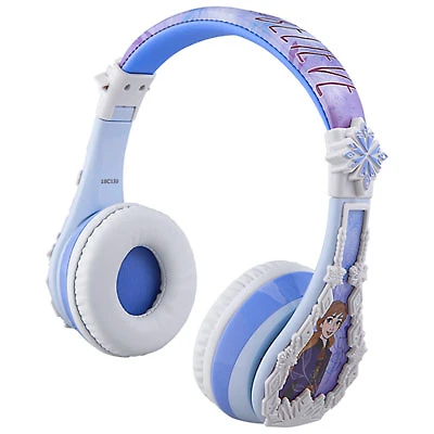 KIDdesigns Frozen 2 Over-Ear Noise Cancelling Bluetooth Kids Headphones - Blue