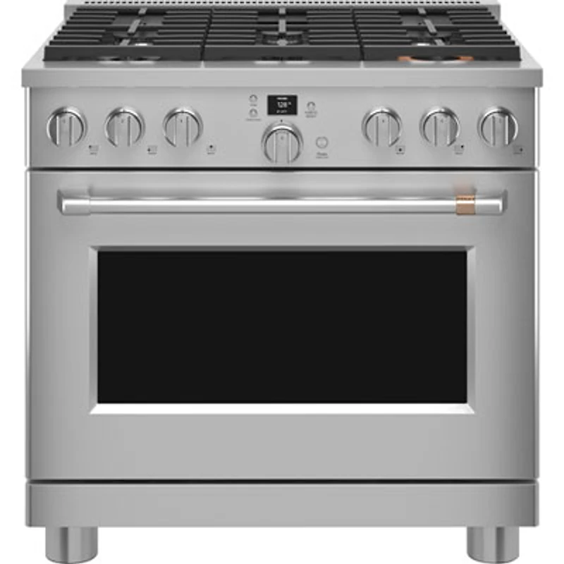 Café 36" 5.7 Cu. Ft. True Convection Freestanding Duel Fuel Air Fry Range (C2Y366P2TS1) - Stainless