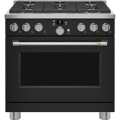 Café 36" 6.2 Cu. Ft. Fan Convection Freestanding Gas Range (CGY366P3TD1) - Matte Black