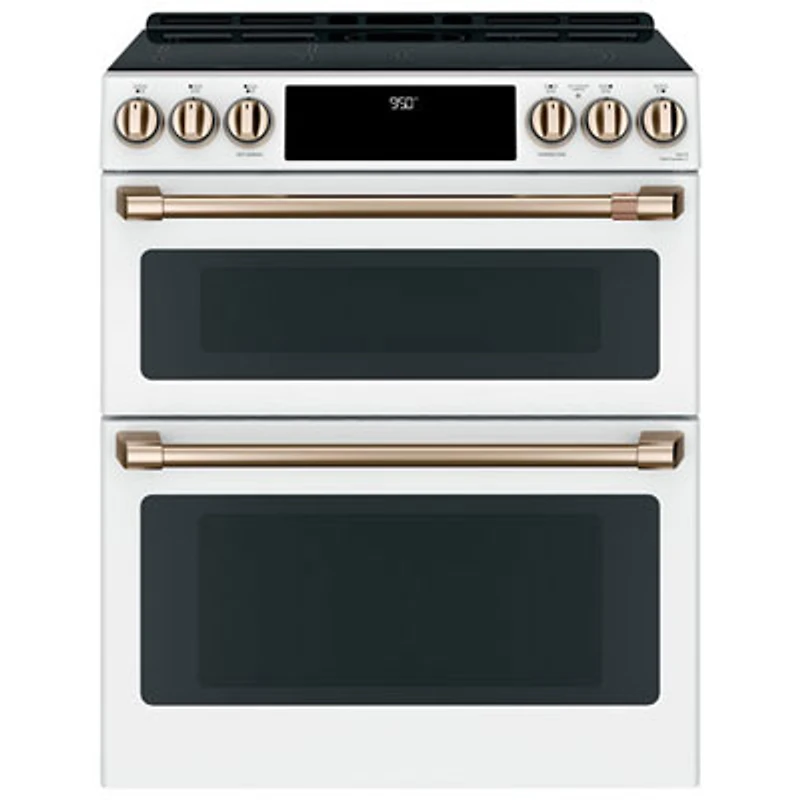 Café 30" Convection Double Slide-In Induction Range (CCHS950P4MW2) - White - Open Box - Scratch & Dent