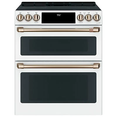 Café 30" Convection Double Slide-In Induction Range (CCHS950P4MW2) - White - Open Box - Scratch & Dent
