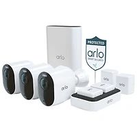 Arlo Ultra 2 Spotlight Camera Security System Bundle w/ 3 Wire-Free Indoor/Outdoor 4K Cameras - White - Only at Best Buy