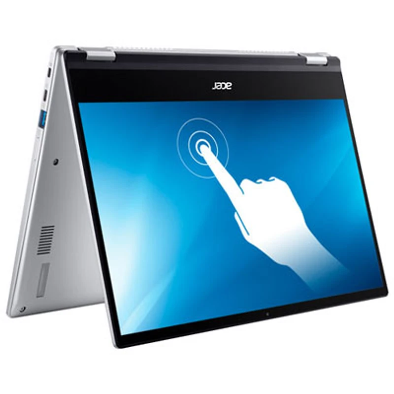 Open Box - Acer Spin 14" Touchscreen 2-in-1 Chromebook - Silver (AMD Ryzen 3 3250C/64GB eMMC/4GB RAM)